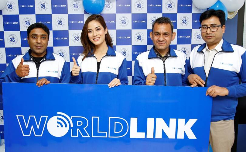 Shrinkhala Khatiwada as a brand ambassador for worldlink